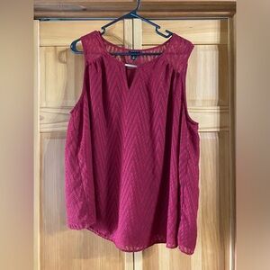 Torrid size one red sleeveless blouse
